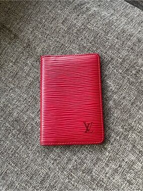 Louis Vuitton Red Epi Leather pocket organizer